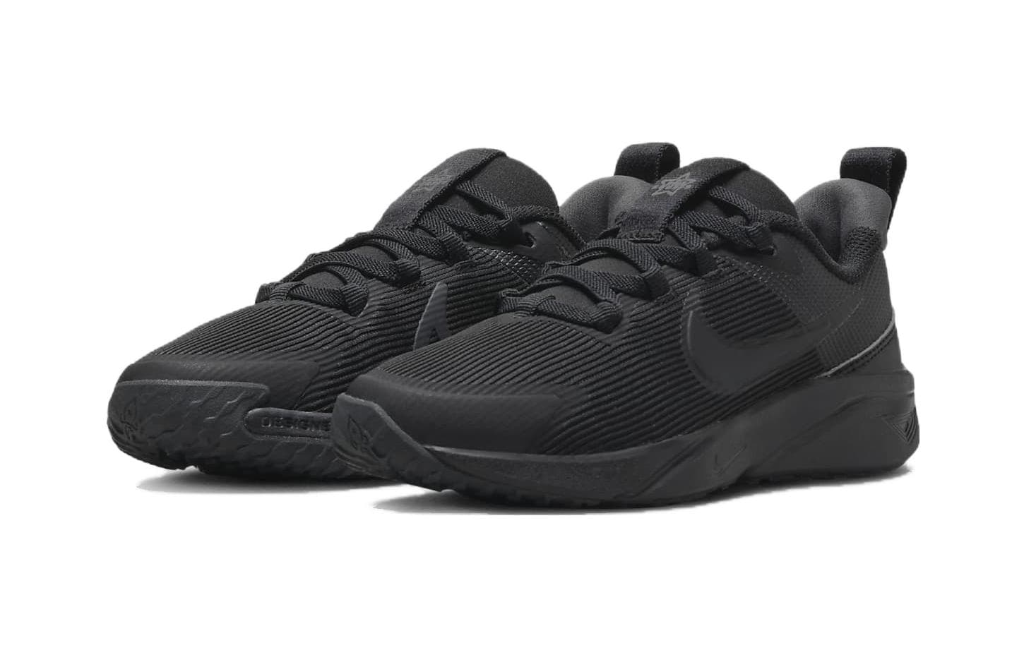 Кроссовки Nike Star Runner 4 противоскользящие низкие детские беговые кроссовки черного цвета для детей 3-7 лет - изображение 3