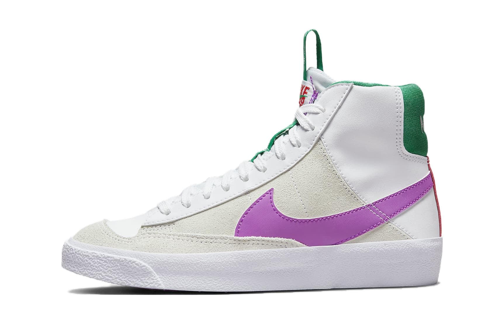 Кроссовки Nike Blazer Slip-Resistant Abrasion-Resistant MID Скейтборд Обувь Белый Фиолетовый Унисекс - изображение 1