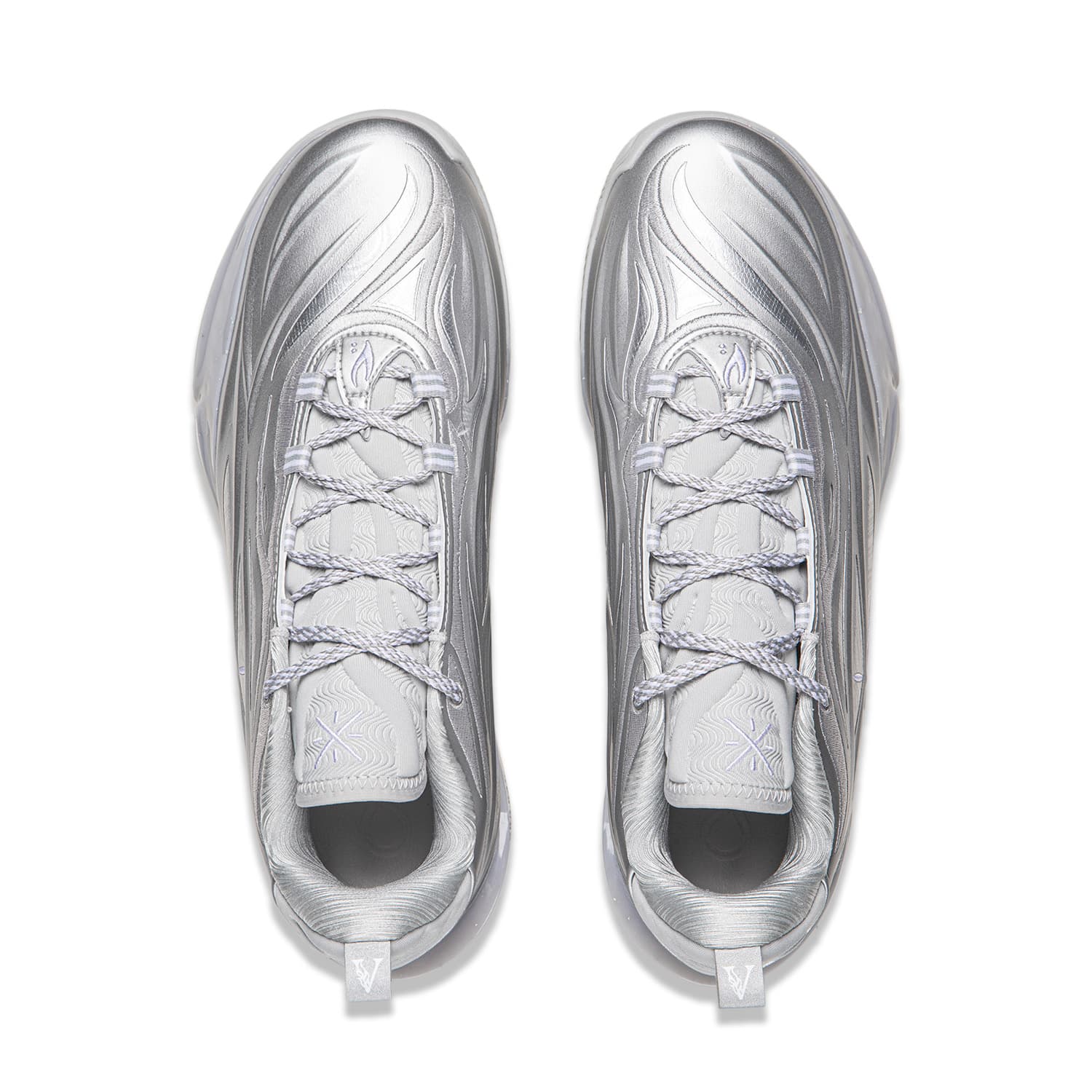 Кроссовки для баскетбола Li-Ning Wade 808 5 Ultra v2 Silver, технология Ultra Bounce, легкий, гибкий, стабильный, поддержка, покрытие, антискручивание, амортизация, противоскользящий, износостойкий, дышащий, отскок, сцепление, лоу-топы, баскетбольные кроссовки, мужской - изображение 3