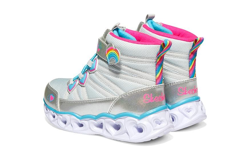 Кроссовки Skechers Abrasion Resistant и Anti KICK Детские повседневные туфли Серебряный Подростки - изображение 5