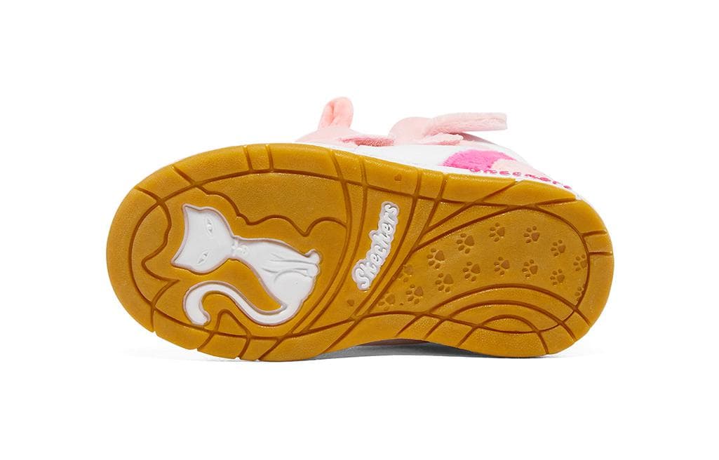 Кроссовки SKECHERS GIRLS Анти-КИК Амортизация Высокие Кроссовки для Младенцев и Малышей Белый Светло-Розовый Infant and Toddler - изображение 4