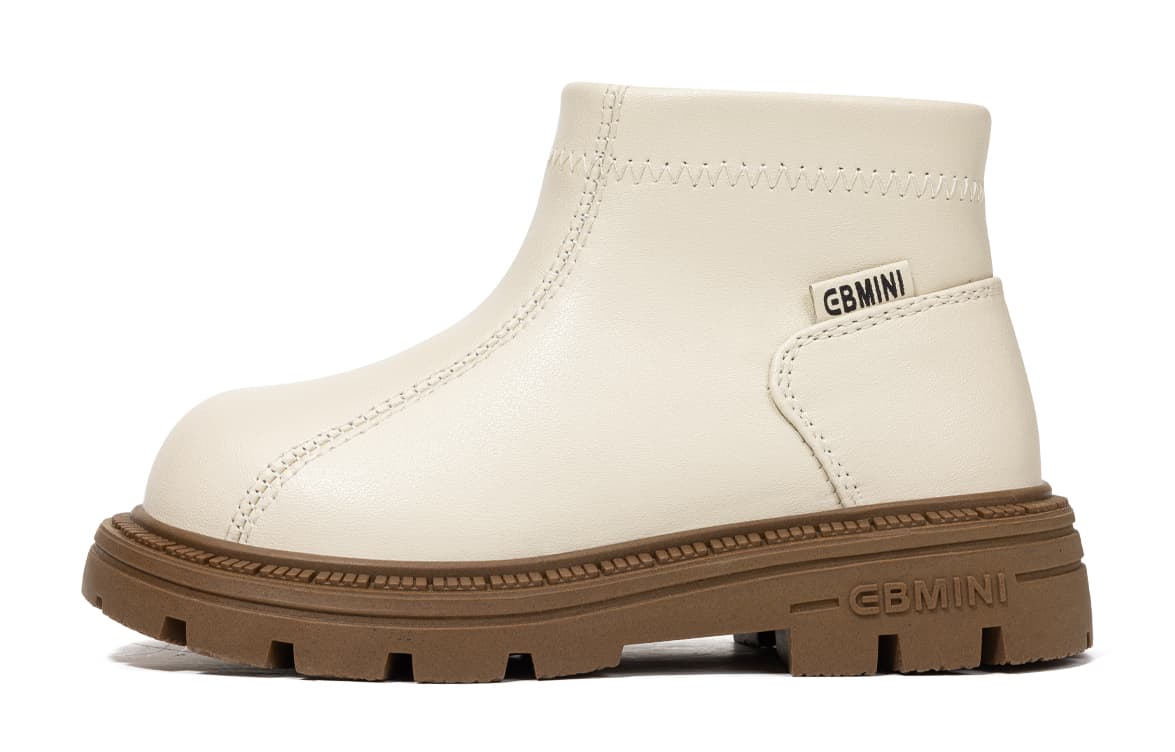 EBMINI Зимняя Однотонная Обувь для Девочек Принцесса Trendy Versatile Мягкая Подошва Теплая Боковая Молния Повседневная - изображение 1
