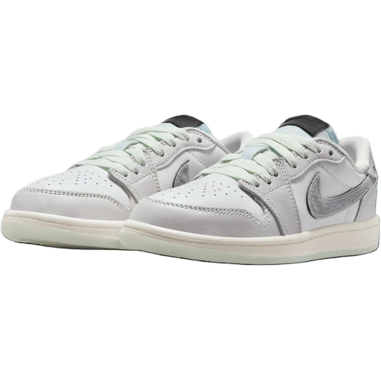 Кроссовки для баскетбола Jordan 1 Low Топ Детские Баскетбольные Кроссовки Белые Малыш - изображение 3