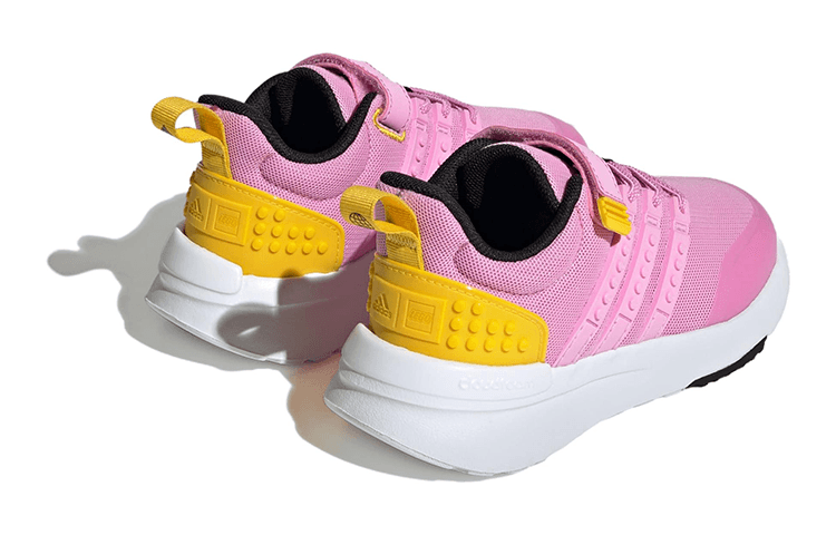 Кроссовки LEGO x Adidas Neo Racer TR21 Сетчатая ткань Устойчивая к истиранию Низкие детские беговые кроссовки Розовый Желтый - изображение 4