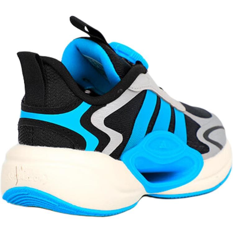 Кроссовки Adidas Galaxy Синтетическая кожа Противоскользящие амортизирующие низкие детские беговые кроссовки Синий Черный - изображение 4