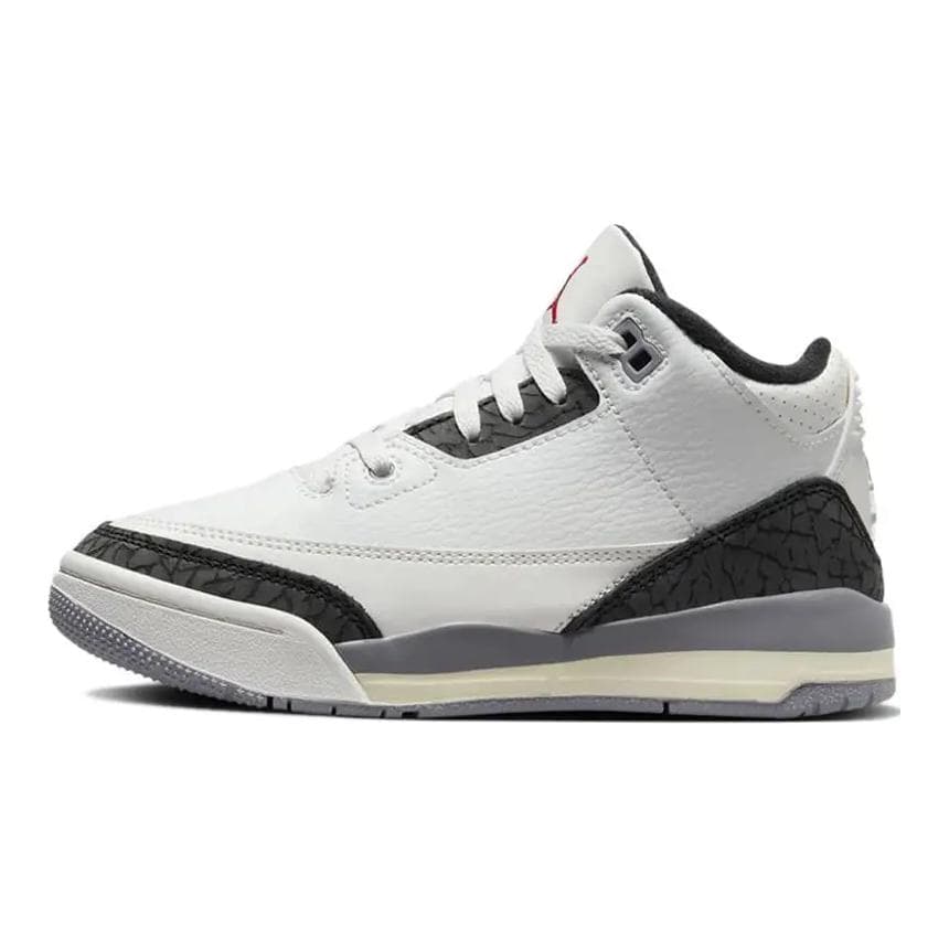 Кроссовки для баскетбола Jordan Air Джордан 3 Устойчивые к истиранию MID Топ Детские Баскетбольные Кроссовки Белый Серый Малыш - изображение 1