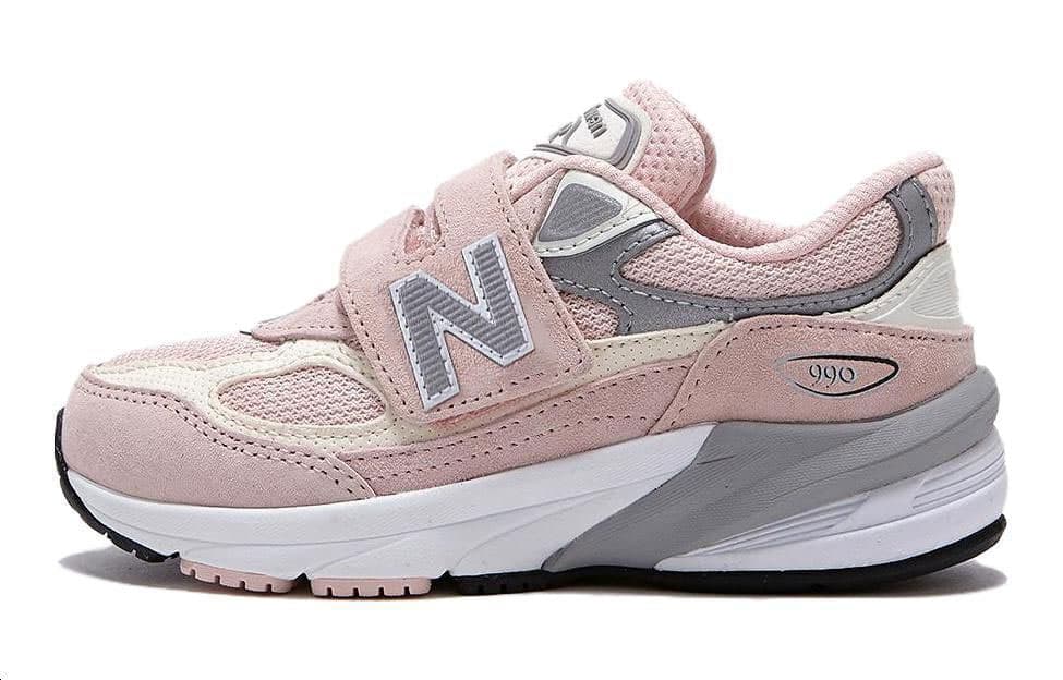 Кроссовки New Balance FuelCell 990v6 Устойчивые к истиранию Низкие Кроссовки для Беговых Занятий Детские Розовые Серые Малыш - изображение 1