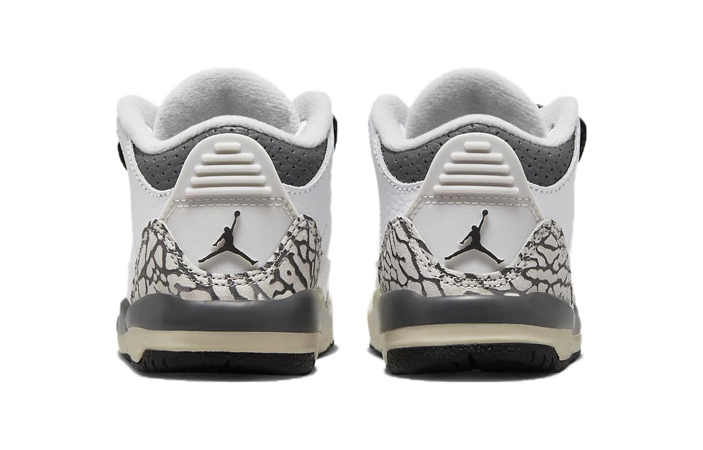 Кроссовки Jordan Air Джордан 3 Retro TD Противоскользящая Амортизация MID Обувь для малышей Белая для младенцев и малышей - изображение 5