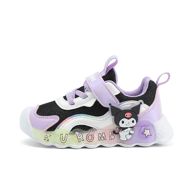 Кроссовки Sanrio x Куроми Дышащая сетка Милый и симпатичный Кампус Безопасный для кожи Мягкий Спорт & Фитнес Повседневный Мультяшный Модный Универсальный Лоу-топы Детские беговые кроссовки - изображение 6