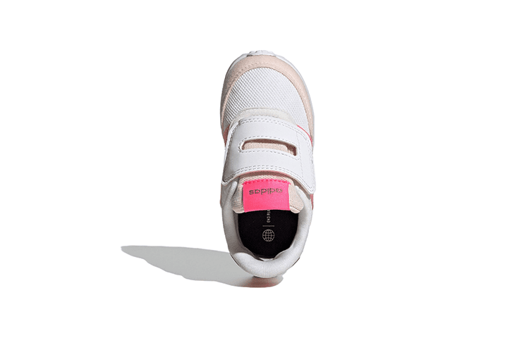 Кроссовки Adidas Neo Run 70S противоскользящие низкие туфли для младенцев и малышей белые розовые для малышей - изображение 4