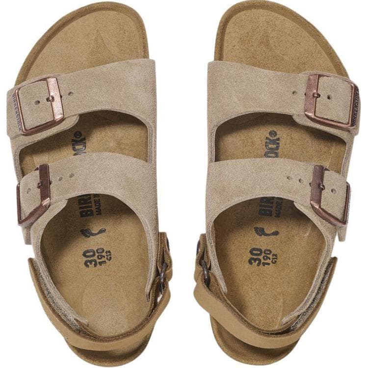 Сандалии Сандалии Birkenstock с противоскользящим и износостойким низким верхом тауповые детские - изображение 5
