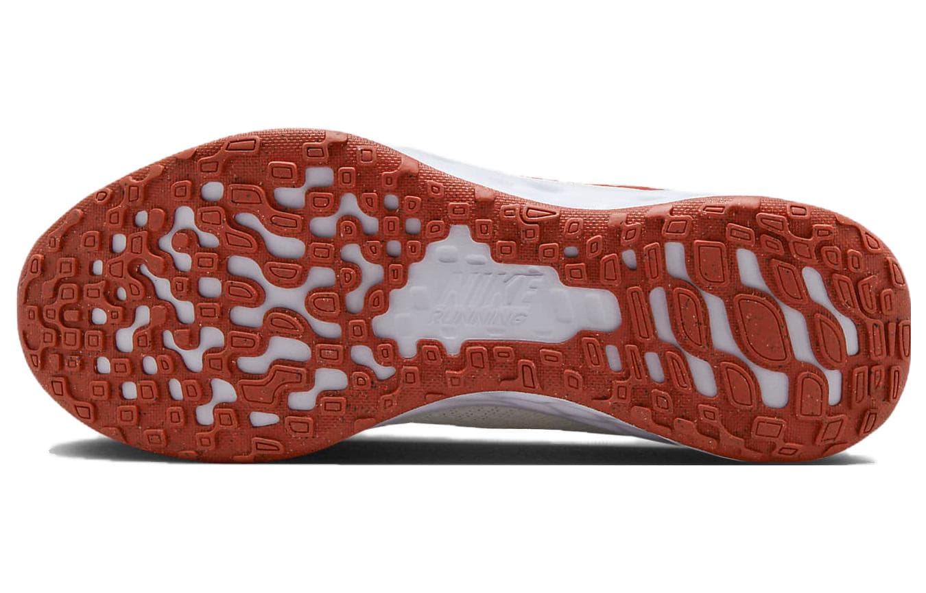 Кроссовки Nike REVOLUTION 6 Амортизация Дышащие Низкие Кроссовки для Бега Красно-Белые Унисекс - изображение 4