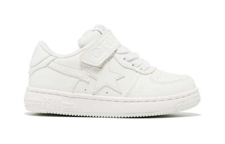 Кроссовки A BATHING APE STA ПУ (полиуретан) Низкий Топ Детская Скейтбординг Обувь Белая Детская для Возраста 3-7 Лет - изображение 2