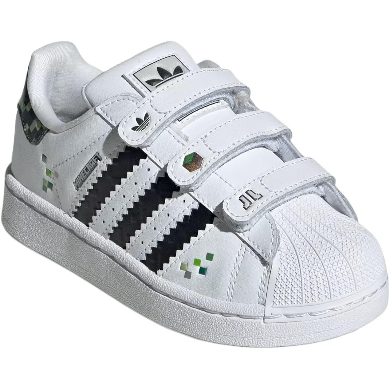 Кроссовки Adidas Originals Superstar Устойчивый к истиранию Низкий Топ Детские Скейтбординги Облачный Белый Основной Черный - изображение 3
