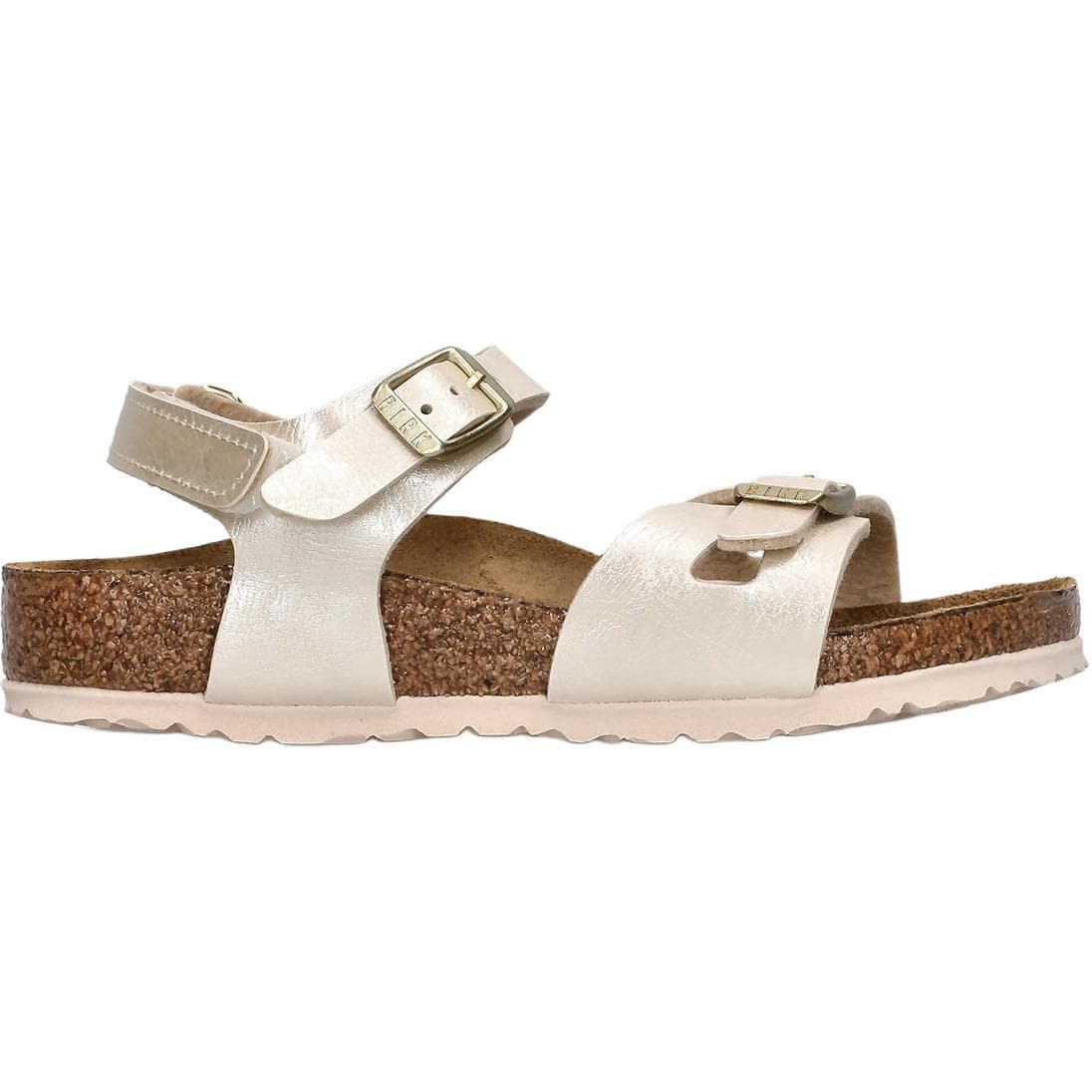 Сандалии Birkenstock Rio Противоскользящие Устойчивые к истиранию Низкие Сандалии Кремово-белые Детские - изображение 2