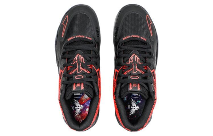 Кроссовки для баскетбола PUMA MB.01 LaMelo Ball 1 Комфортные Низкие Баскетбольные Кроссовки для Детей Черные Красные Детские - изображение 4