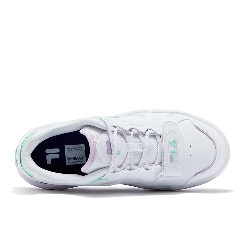 Кроссовки FILA FUSION Банк Низкие Кеды Скейтборд Обувь Женская Белая Зеленая - изображение 4