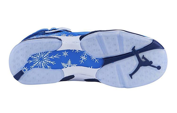 Кроссовки для баскетбола Jordan Air Jordan 8 Retro Snow Blizzard Snowflake GS - изображение 7