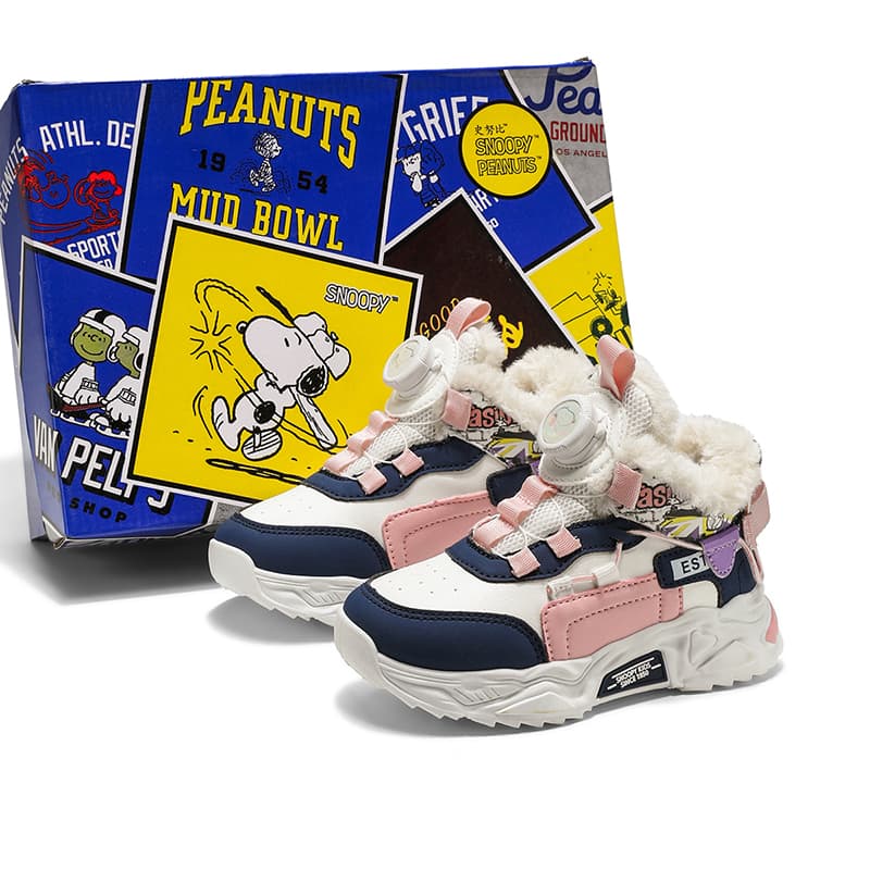 Кроссовки SNOOPY Multicolor Playful Утолщенный и с флисовой подкладкой удобные пуговицы универсальный модный комфортный - изображение 2