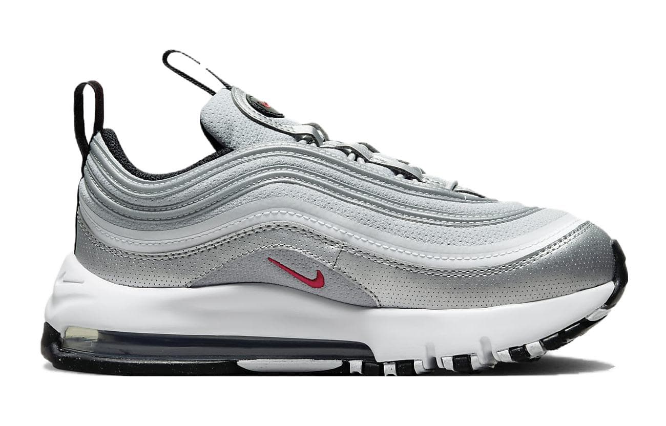 Кроссовки Nike Air Max 97 Дышащие Низкие Кеды для Детей Lifestyle Серый Белый Детские - изображение 2