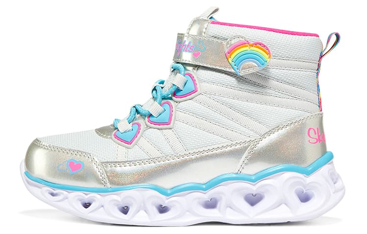 Кроссовки Skechers Abrasion Resistant и Anti KICK Детские повседневные туфли Серебряный Подростки - изображение 1