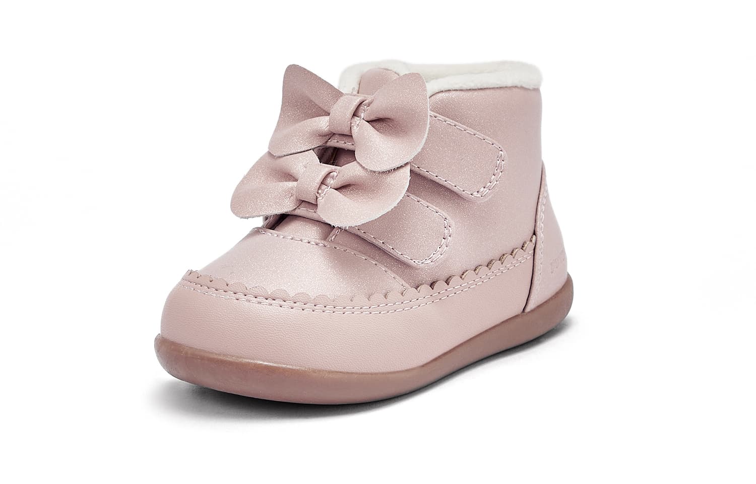 DAVE&BELLA Детские кожаные сапоги High Top Серый Розовый Для дошкольников - изображение 2