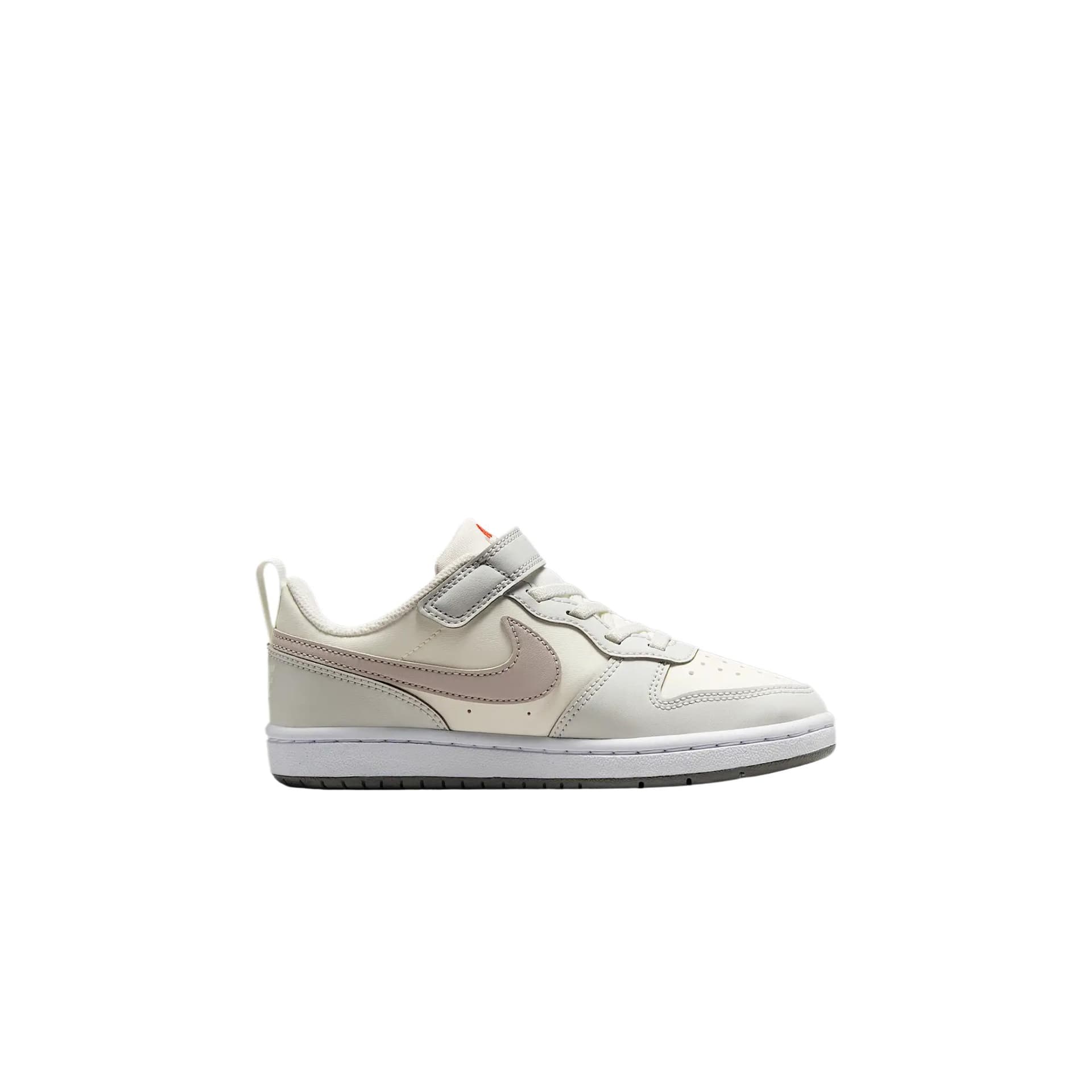 Кроссовки для баскетбола Детские баскетбольные кроссовки Nike Court Borough молочно-белые для детей - изображение 2