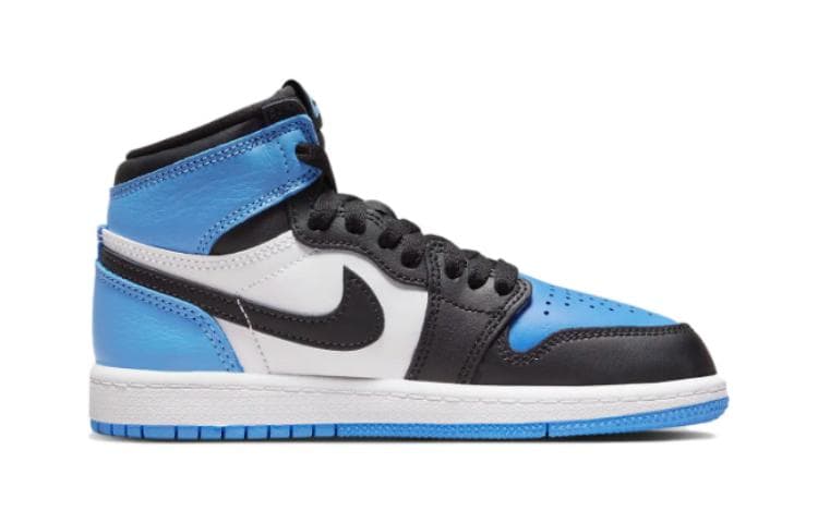 Кроссовки для баскетбола Jordan Air Jordan 1 High 'Университетский синий' Anti KICK Высокие Детские Баскетбольные Кроссовки Черный Белый Синий - изображение 2