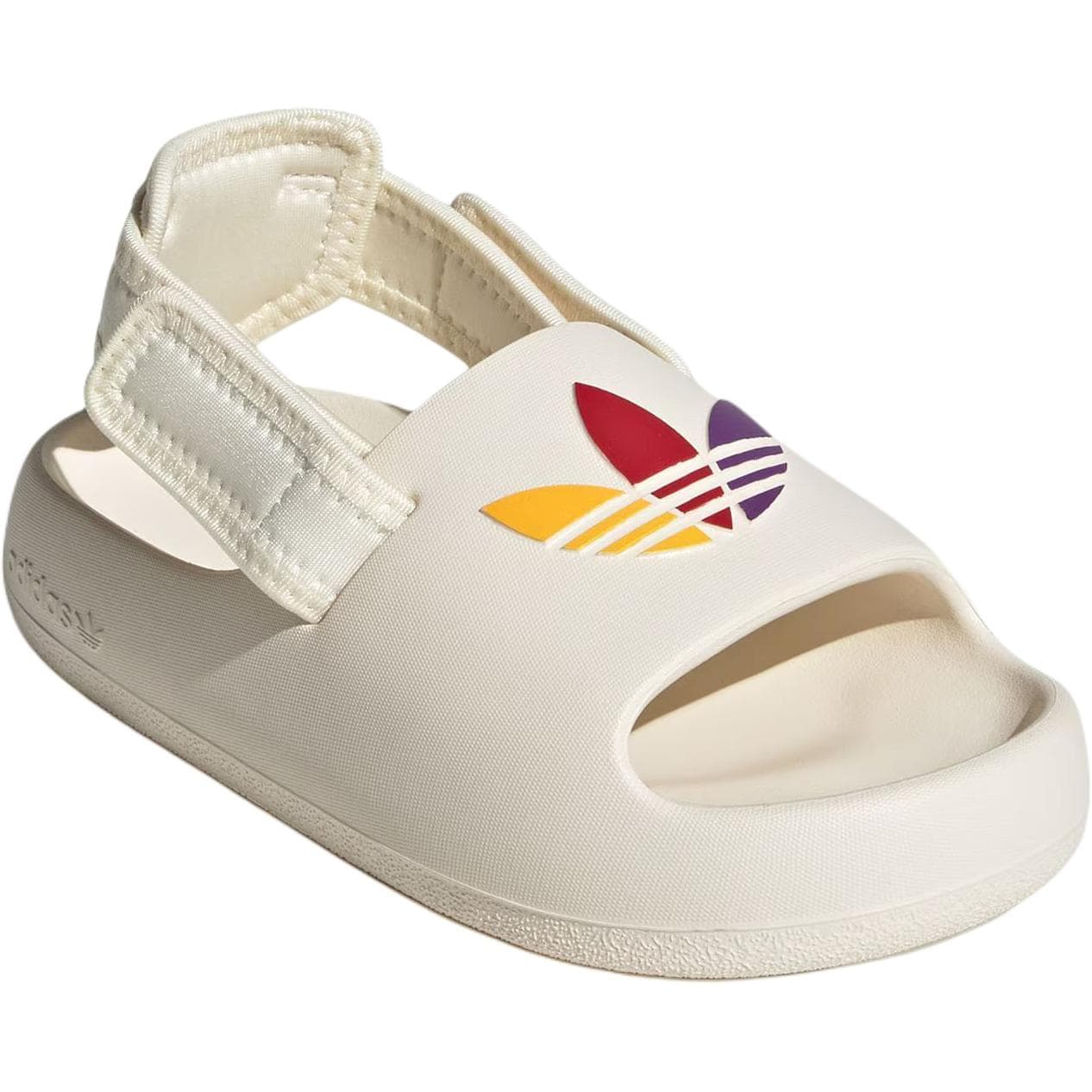 Сандалии Adidas Originals ADIFOM ADILETTE Низкие Детские Сандалии Айвори Ярко-фиолетовый Светло-красный Желтый - изображение 3