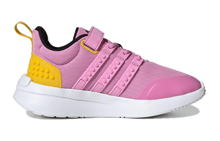 Кроссовки LEGO x Adidas Neo Racer TR21 Сетчатая ткань Устойчивая к истиранию Низкие детские беговые кроссовки Розовый Желтый - изображение 2