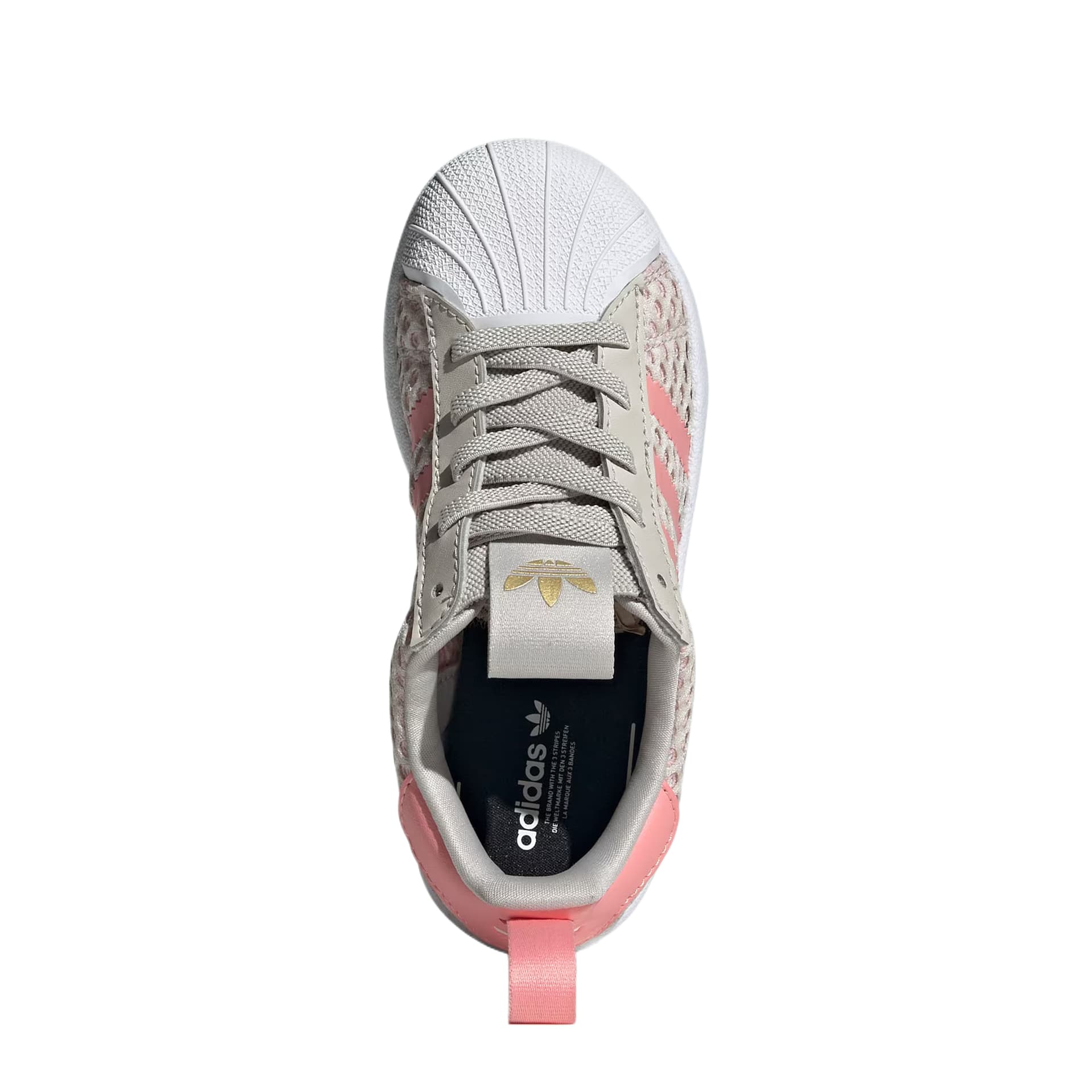 Кроссовки Adidas Originals AdiFOM Superstar Детские Скейтбординги Коричнево-розовый Детский - изображение 4