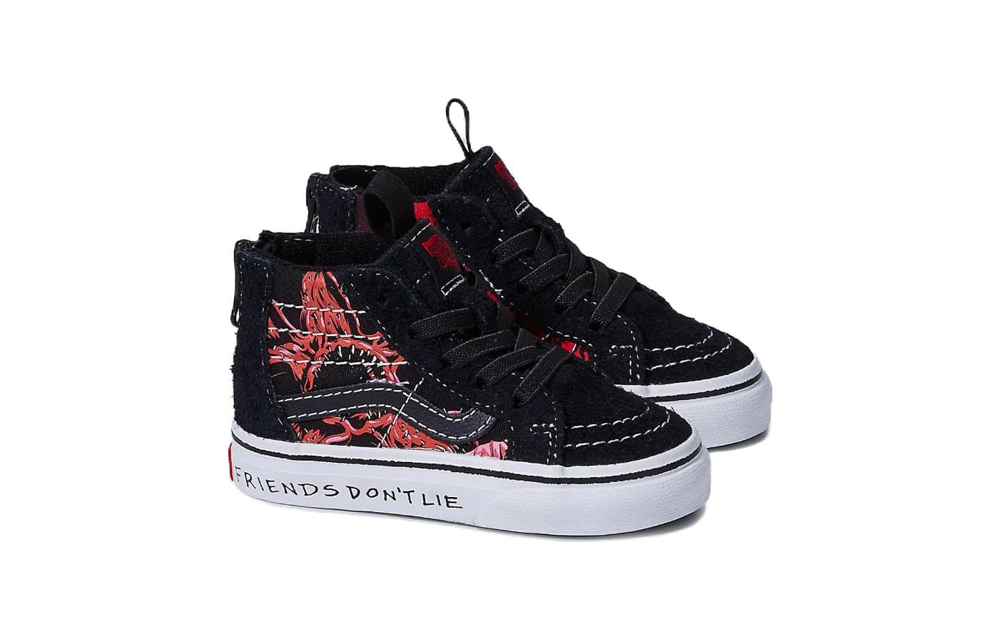 Кроссовки Vans SK8 Спортивная Дышащая Высокая Обувь для Малышей Черная для Новорожденных и Малышей - изображение 3