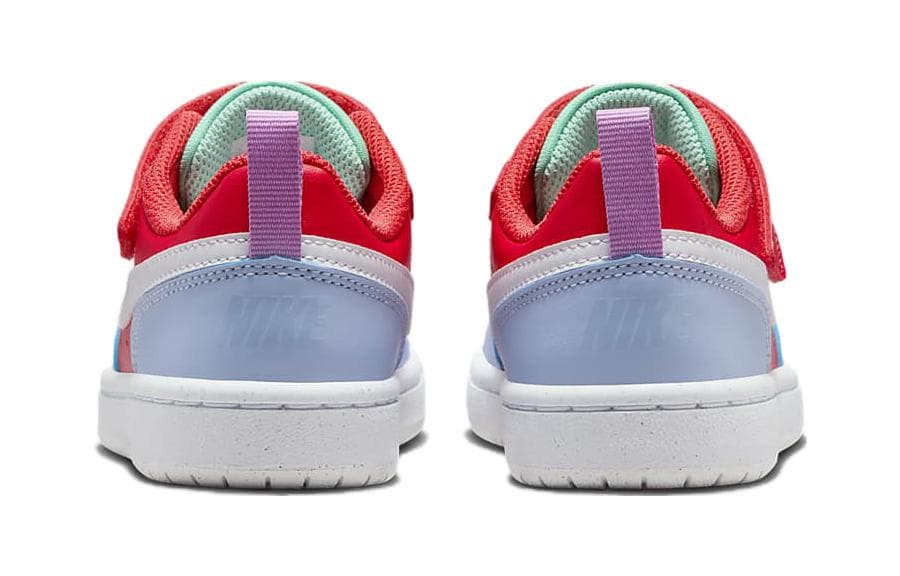 Кроссовки Nike Court Borough Low Recraft Устойчивая к истиранию Низкая Обувь для Детского Скейтбординга Синий Розовый - изображение 4
