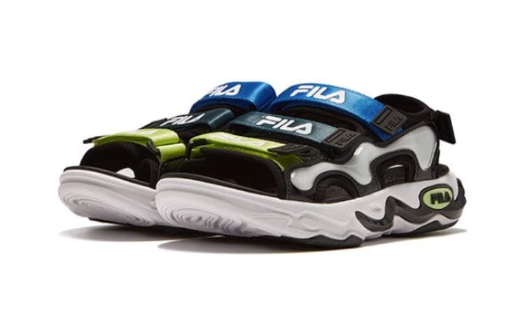 Сандалии FILA KIDS Противоскользящие устойчивые к истиранию противоскользящие сандалии для детей черные и синие для подростков - изображение 4