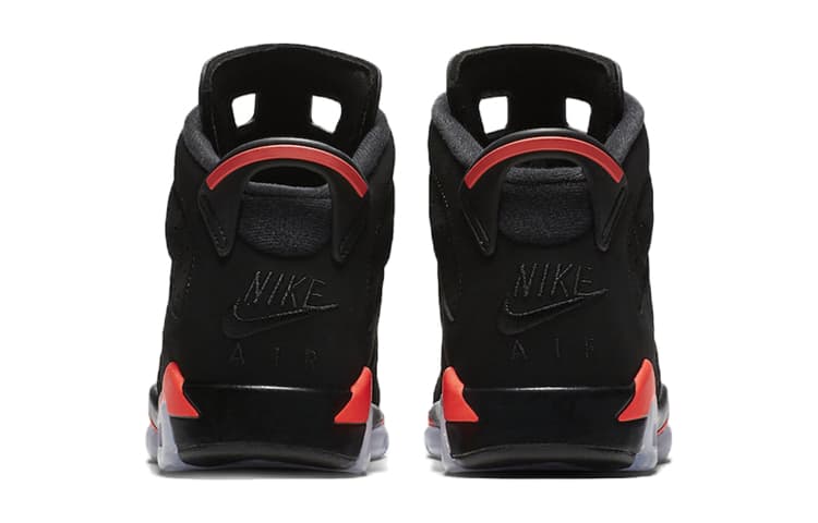Кроссовки для баскетбола Jordan Air Jordan 6 Black Infrared OG GS 2019 - изображение 8