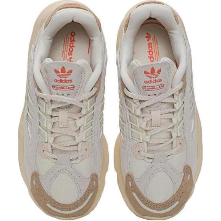 Кроссовки Adidas Originals Ozmillen Искусственная кожа устойчивая к истиранию низкий верх детские повседневные кроссовки цвет экрю - изображение 3
