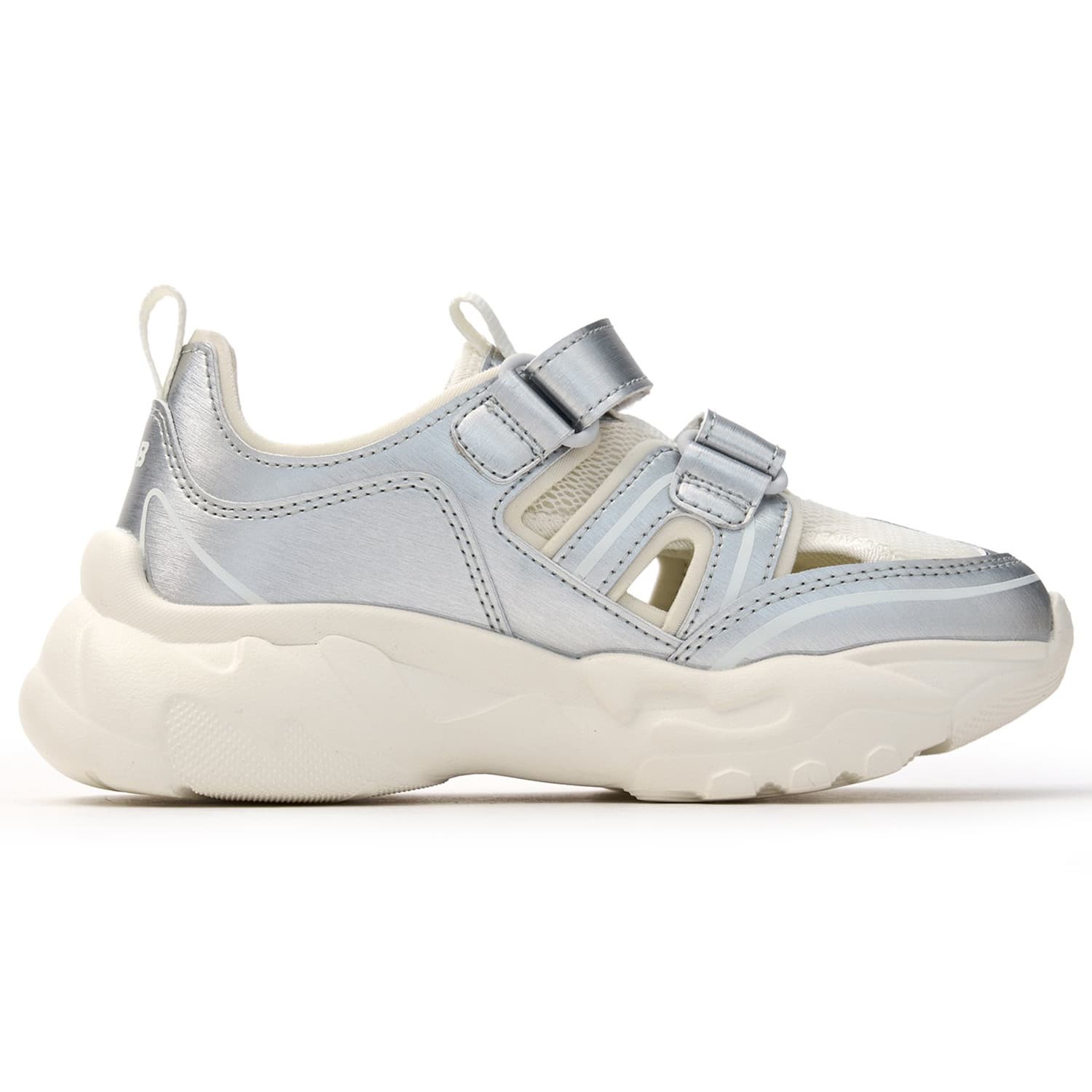 Кроссовки Mlb Base Logo Нью-Йорк Янкис Синтетическая кожа Low Топ Kids Lifestyle Shoes Серебряный Детский - изображение 2