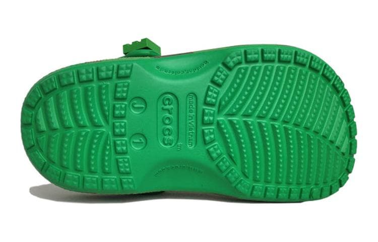 Сандалии Crocs X Minecraft Classic сандалии для детей противоскользящие устойчивые к истиранию многоцветные зеленые - изображение 5
