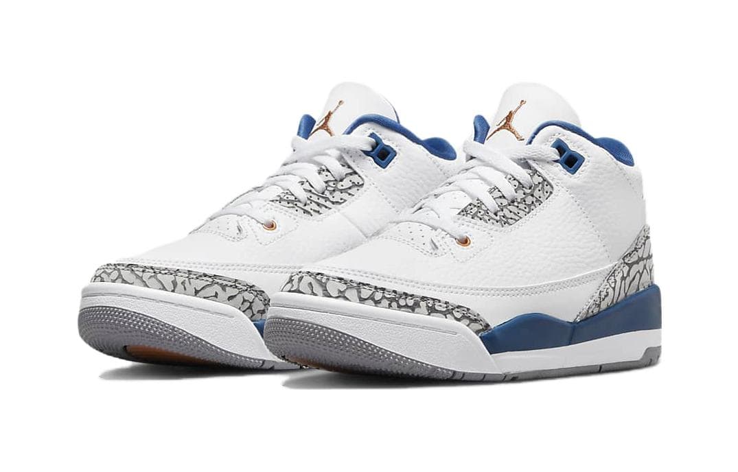 Кроссовки для баскетбола Jordan Air Jordan 3 "White and True Blue" BP - изображение 3