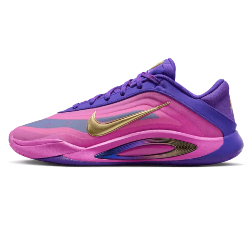 Кроссовки для баскетбола Nike A'One Low Топ Детская Баскетбольная Обувь Огонь Фиолетовый Детская - изображение 1