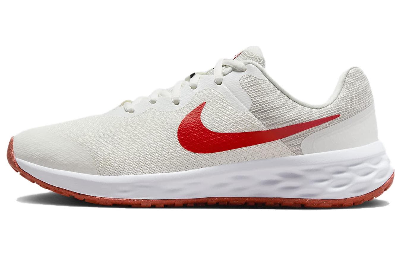 Кроссовки Nike REVOLUTION 6 Амортизация Дышащие Низкие Кроссовки для Бега Красно-Белые Унисекс - изображение 1