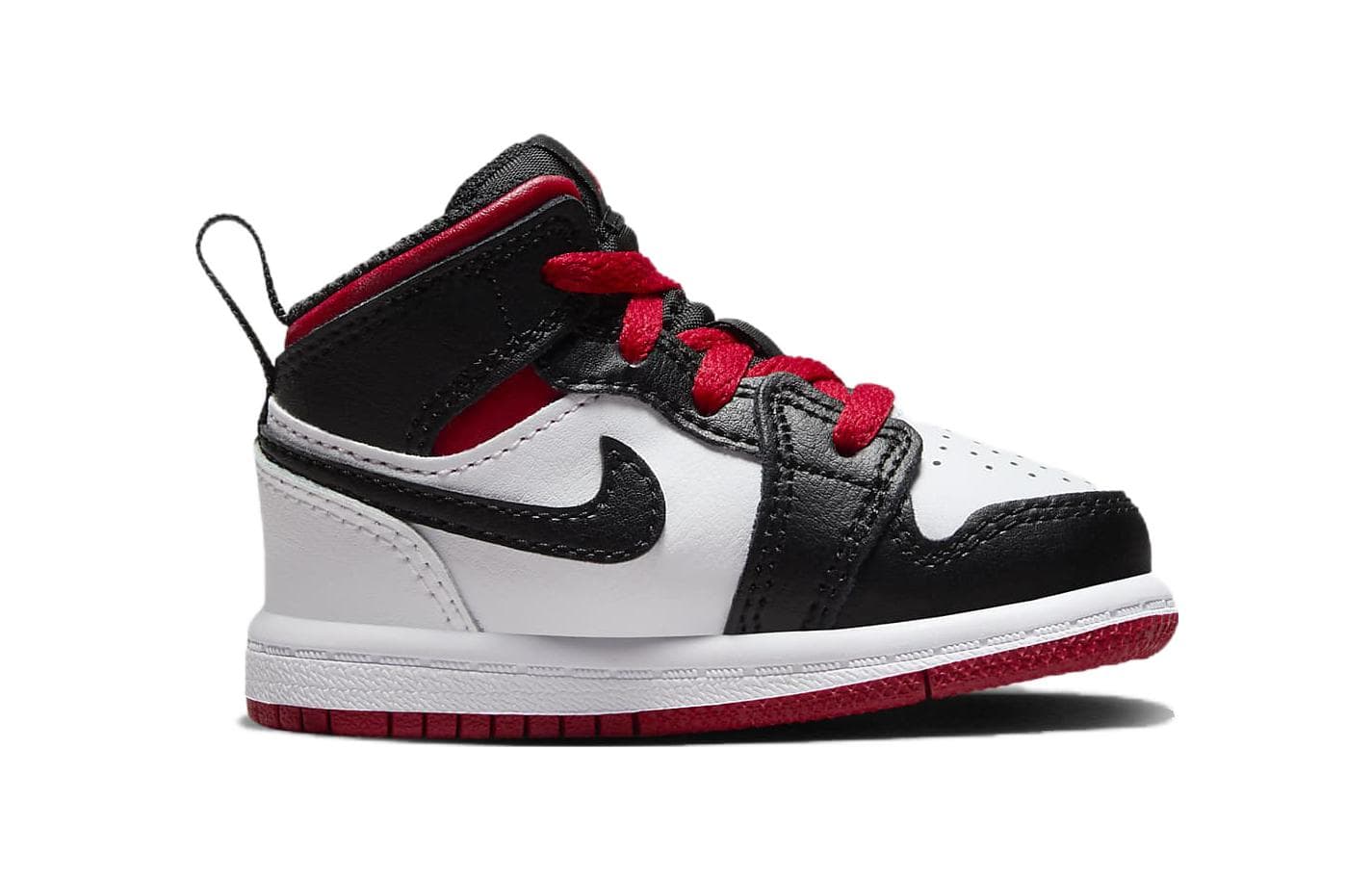 Кроссовки Jordan Air Jordan 1 MID Anti KICK MID Топ Обувь для малышей Черный белый Для младенцев и малышей - изображение 2