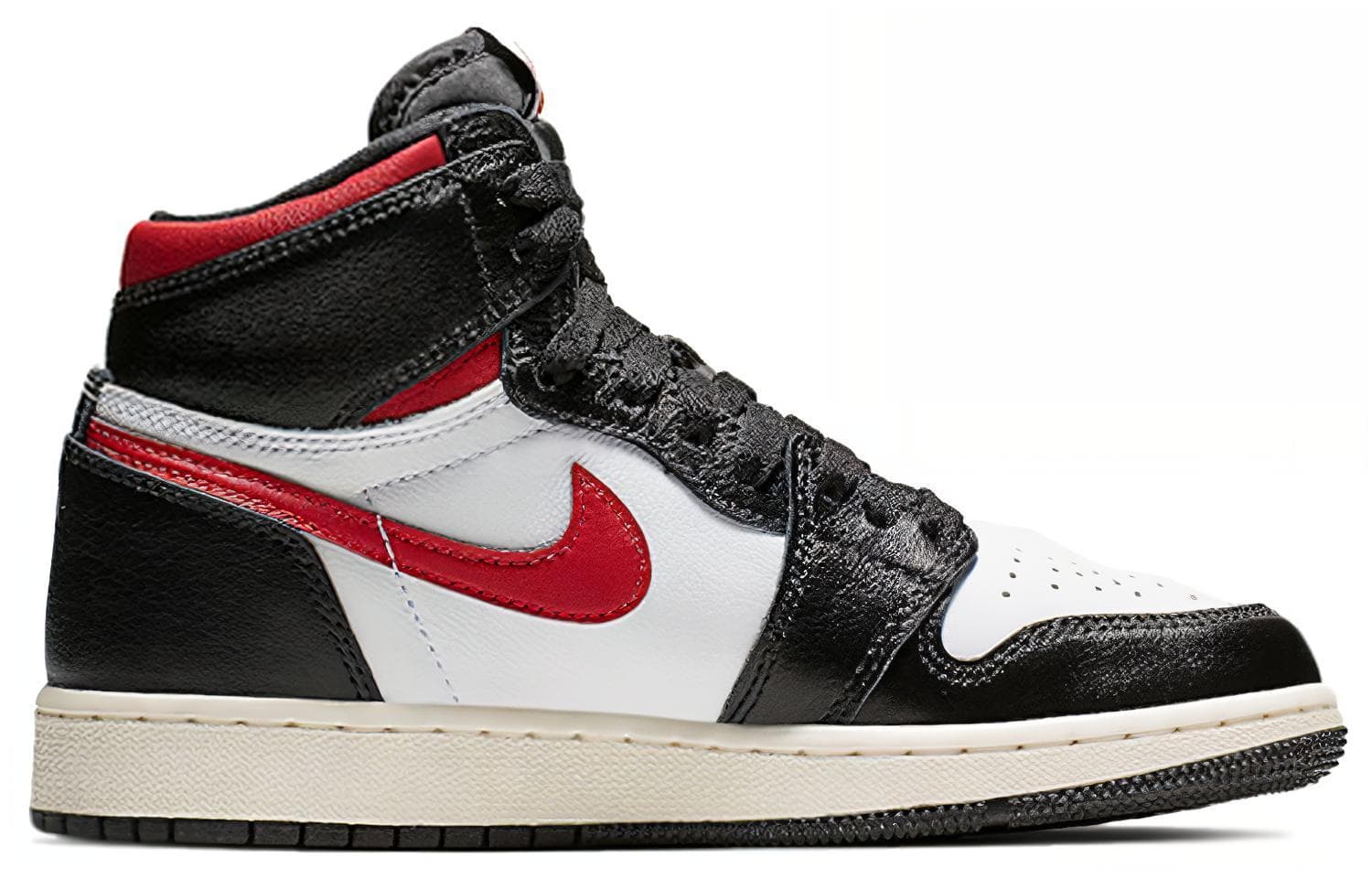 Кроссовки для баскетбола Jordan Air Jordan 1 Retro High Black Gym Red GS 2019 - изображение 4