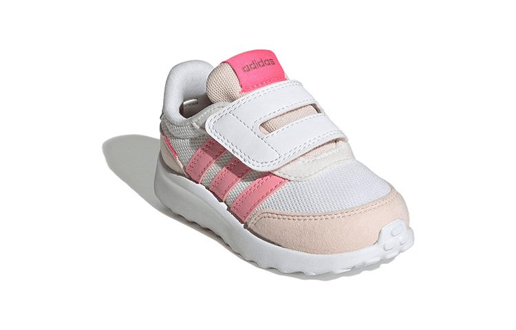 Кроссовки Adidas Neo Run 70S противоскользящие низкие туфли для младенцев и малышей белые розовые для малышей - изображение 2