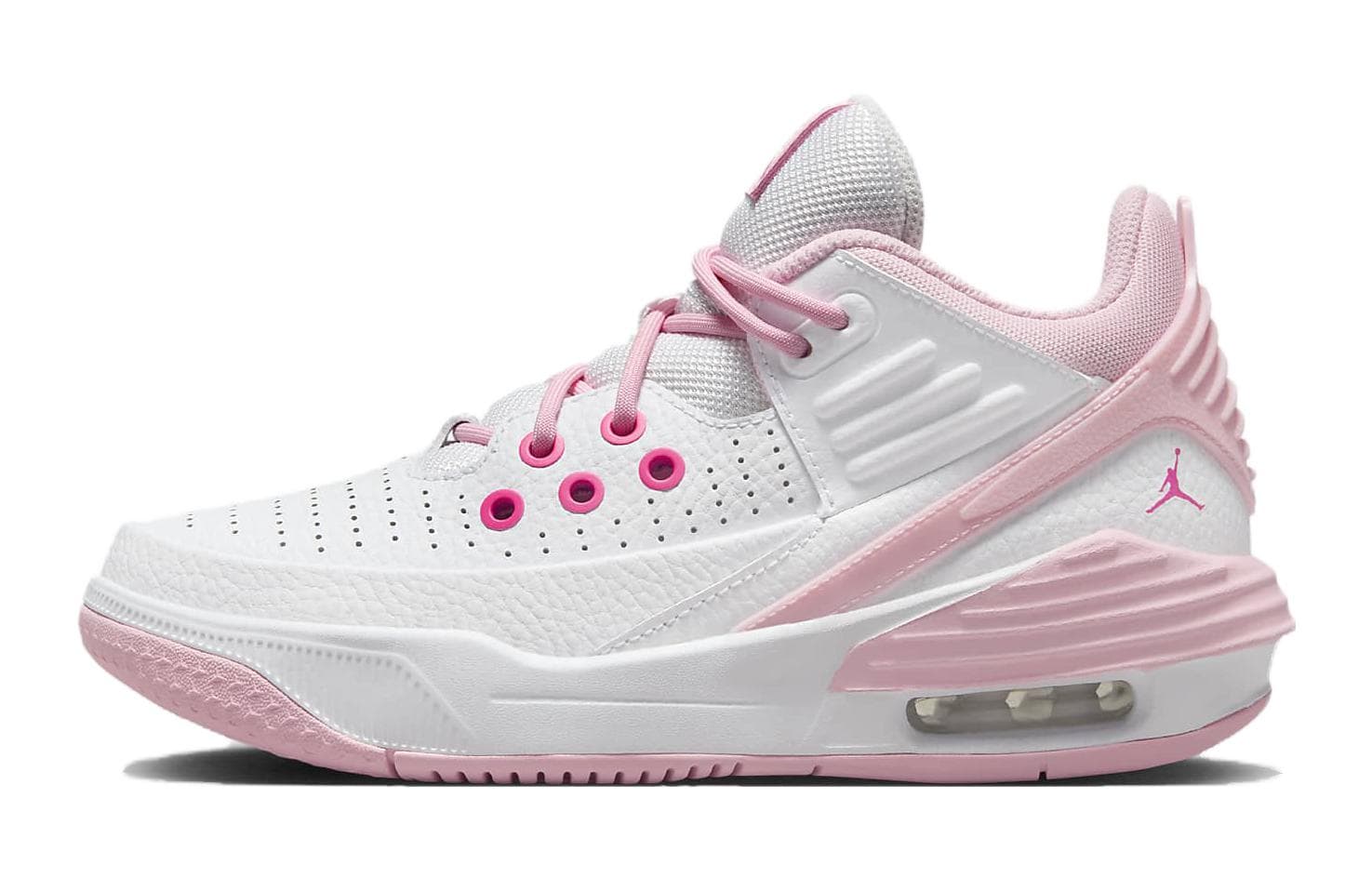 Кроссовки для баскетбола Jordan Max AURA 5 Противоскользящие Амортизирующие Устойчивые к износу MID Баскетбольные кроссовки Розовые Белые Унисекс - изображение 1