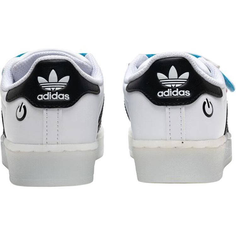 Кроссовки Adidas Originals Superstar Синтетическая кожа устойчивая к истиранию низкие скейтбордические кроссовки белые детские - изображение 5