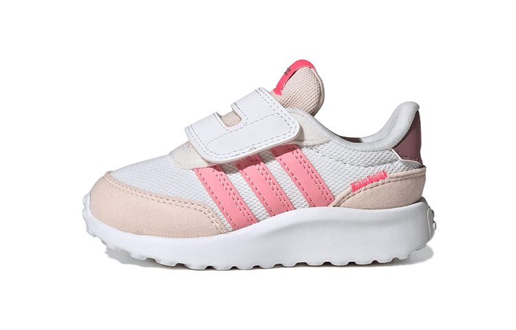 Кроссовки Adidas Neo Run 70S противоскользящие низкие туфли для младенцев и малышей белые розовые для малышей - изображение 1
