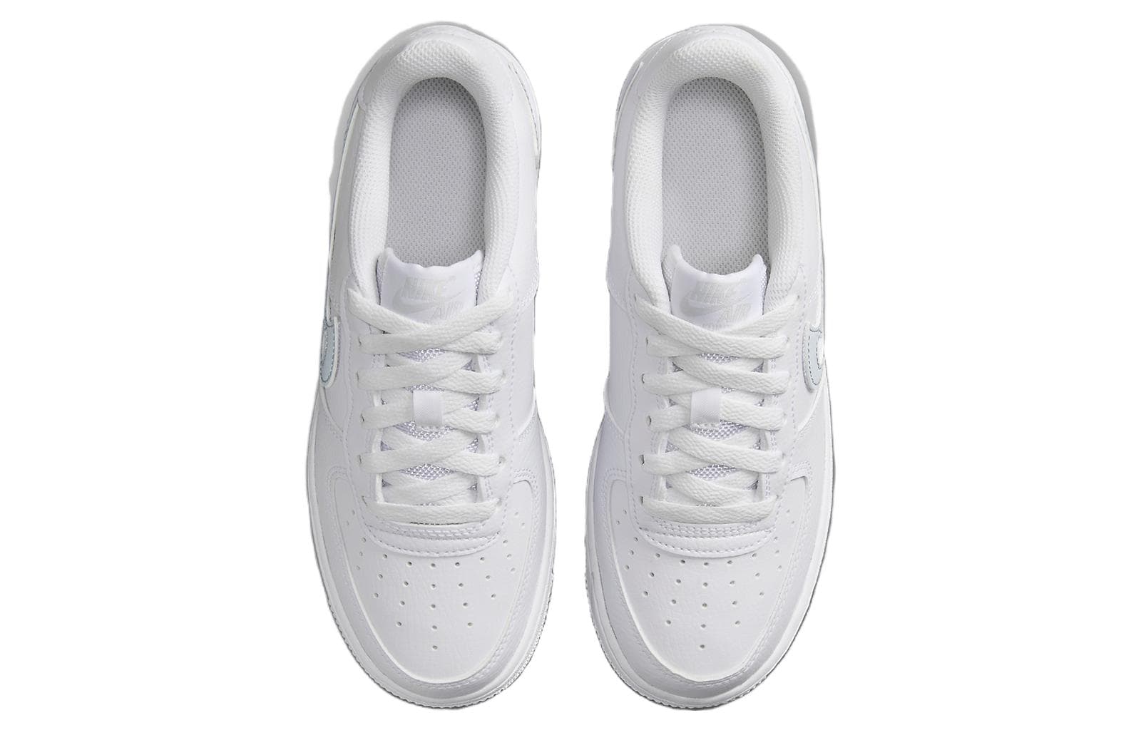 Кроссовки Nike Air Force 1 Кожа Противоскользящая Устойчивая к износу Дышащая Низкие Кеды Скейтборд Обувь Белый Унисекс - изображение 4