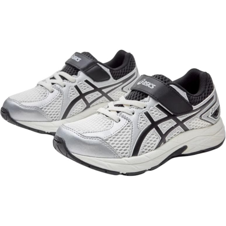 Кроссовки ASICS Contend Jog Anti KICK Низкий Верх Детская Беговая Обувь Белый Черный Малыш - изображение 2