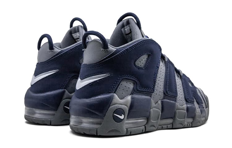 Кроссовки для баскетбола Nike Air More Uptempo 96 Cool Grey Midnight Navy GS - изображение 6